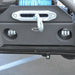 Close-up of truck winch on DV8 Offroad Jeep Wrangler JK 4in LED fog lights