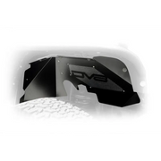 Black front fender cover for Jeep Wrangler JK, offroad aluminum inner fender.