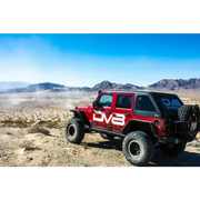 DV8 Offroad 07-18 Jeep Wrangler JK Rear Flat Tube Fenders in desert terrain