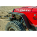 Red Jeep with large tire in desert - DV8 Offroad rear flat tube fenders