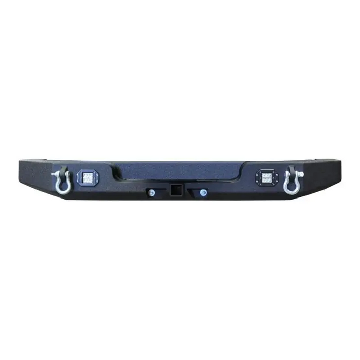 DV8 Offroad 07-18 Jeep Wrangler JK Full Length Rear Bumper with 3/16 inch steel and light holes