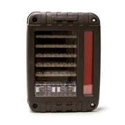 Horizontal LED tail light mounted on the back of a Jeep Wrangler JK