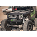 DV8 Offroad Jeep Wrangler JK Metal Heat Dispersion Hood with green and black front bumper