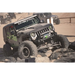 DV8 Offroad Jeep Wrangler JK Metal Heat Dispersion Hood - Primer Black - Green and Black Bumper