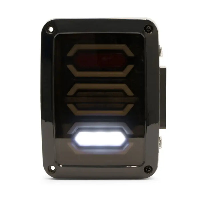 Front-mounted octagon LED tail lights for DV8 Offroad 07-18 Jeep Wrangler JK.