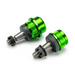 Green aluminum front and rear axles for Kawasaki K2 in DV8 Offroad Jeep Wrangler JK Replacement Ball Joint Kit.