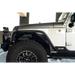 White Jeep Wrangler JK with Black Slim Fender Flares