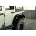 White Jeep with Black Tire Cover - DV8 Offroad Slim Fender Flares