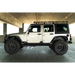 White Jeep Wrangler JK with black slim fender flares