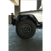 Black Jeep with big tire, DV8 Offroad Slim Fender Flares