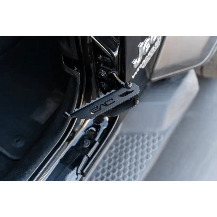 DV8 Offroad Jeep Gladiator/Wrangler Foot Pegs - Front door handle attached to door handle