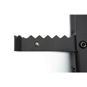 Black metal door handle with latch on DV8 Offroad 07-23 Jeep Gladiator/Wrangler JT/JK/JL Hinge Mounted Step.