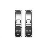 Black metal door handles for Jeep Gladiator/Wrangler, hinge mounted step.