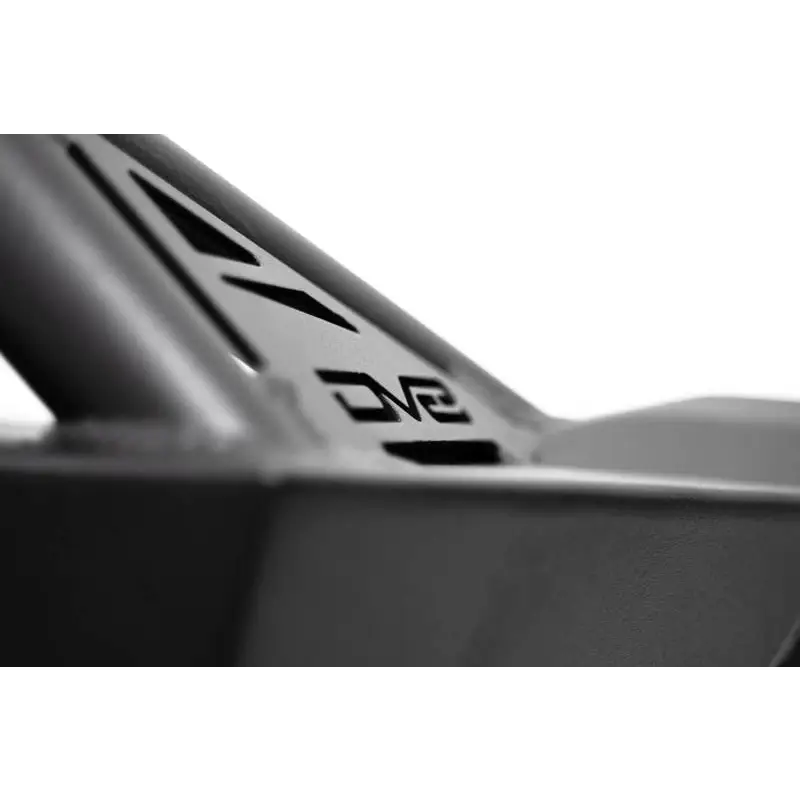 Black front bumper cover for DV8 Offroad Jeep Wrangler with recovery options