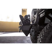 DV8 Offroad front bumper for Jeep Wrangler with bull bar.