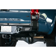 Blue truck with license plate on DV8 Offroad 16-23 Toyota Tacoma MTO Series Rear Bumper