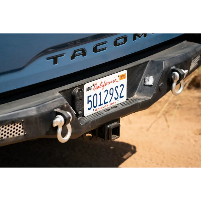 Close up of license plate on truck rear bumper - DV8 Offroad MTO Series