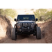 DV8 Offroad Jeep Gladiator JT Cowl Light Bar Bracket driving down dirt road