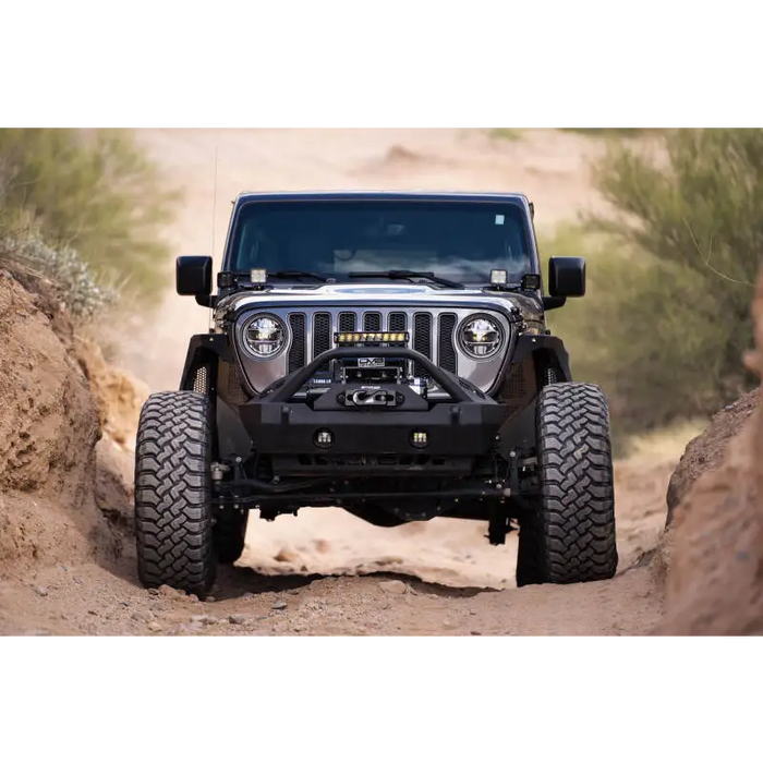 DV8 Offroad Jeep Gladiator JT Cowl Light Bar Bracket - Jeep Wrangler shown in image.