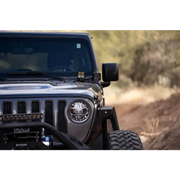Jeep Gladiator JT with large grille and bumper- DV8 Offroad Cowl Light Bar Bracket.