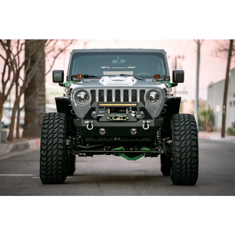 DV8 Offroad LED Projector Headlights for Jeep Wrangler with Big Tire and Bumper