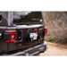 DV8 Offroad 18-22 Jeep Wrangler JL Spare Tire Delete Kit with License Plate on Black Jeep