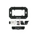 Black license plate with white background on DV8 Offroad 18-22 Jeep Wrangler JL Spare Tire Delete Kit.