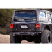 Jeep Wrangler JL spare tire delete kit with light mounts and license plate, close up view