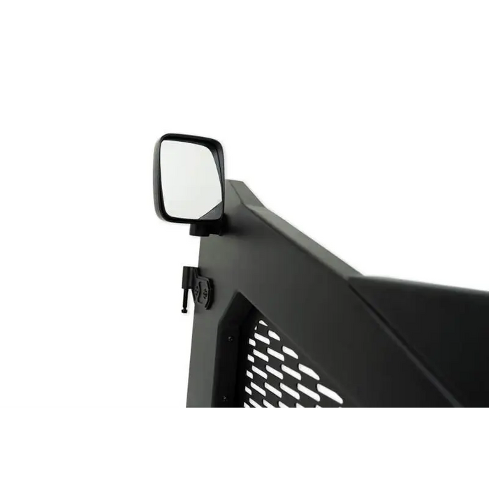 Black side view mirror on DV8 Offroad 18-22 Jeep Wrangler JL/JT Spec Series Half Doors - Front Set