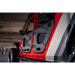 DV8 Offroad Spec Series Half Doors - Rear Set: Front view of open Jeep door.