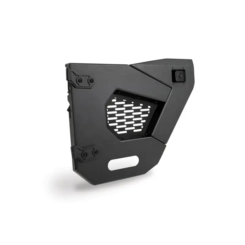 DV8 Offroad Black and White Motorcycle Helmet - Front View