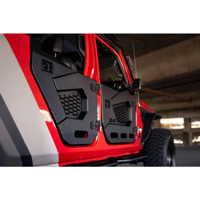DV8 Offroad Jeep Wrangler JL/JT Spec Series Half Doors - Rear Set, front door panels designed to fit.