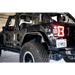 Black Jeep with License Plate - DV8 Offroad Slim Fender Flares