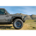 DV8 Offroad Spec Series Tube Fenders on Jeep with mountains in background
