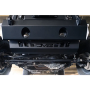 Close up of vehicle with large bumper - DV8 Offroad Jeep Wrangler JL/JT Front Bumper Sway Bar Disconnect Skid Plate