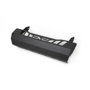 Black front bumper cover for BMW E-type displayed in DV8 Offroad Jeep Wrangler JL/JT front bumper with sway bar disconnect and skid plate.