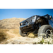 Black Jeep Wrangler JL/JT front bumper with sway bar disconnect motor skid plate.