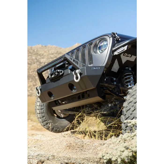 DV8 Offroad Jeep Wrangler JL/JT Front Bumper with Sway Bar Disconnect Motor Skid Plate