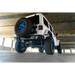 DV8 Offroad Wrangler JL FS-7 Series Rear Bumper with Blue Wheels and Tires