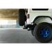 White Jeep with Blue Wheels on DV8 Offroad 18-23 Wrangler JL FS-7 Series Rear Bumper