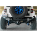 White jeep with blue wheels displayed in DV8 Offroad 18-23 Wrangler JL FS-7 Series Rear Bumper