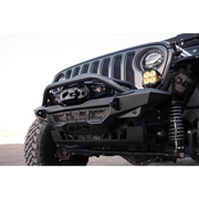 Black Jeep with Light on featured in DV8 Offroad Spec Series Front Bumper