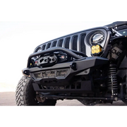 Black Jeep with light on DV8 Offroad 18-23 Wrangler JL/Gladiator JT Spec Series Front Bumper