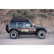 DV8 Offroad Spec Series Front Bumper for Wrangler JL Gladiator with roof rack and large tire