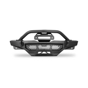 DV8 Offroad Spec Series Front Bumper for Wrangler JL/Gladiator JT - Black bumper on white background