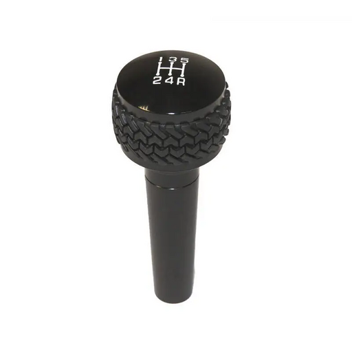 Black shift knob with white logo for Jeep Wrangler TJ 5-speed shifter