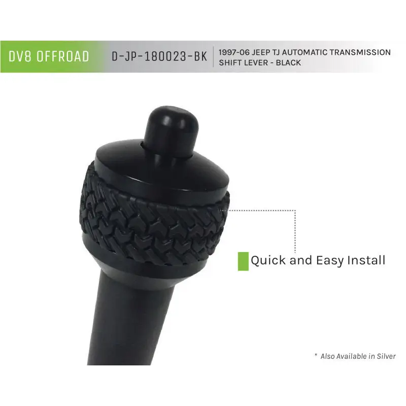 DV8 Offroad 1997-06 Jeep TJ Auto Shift Lever in Black Color