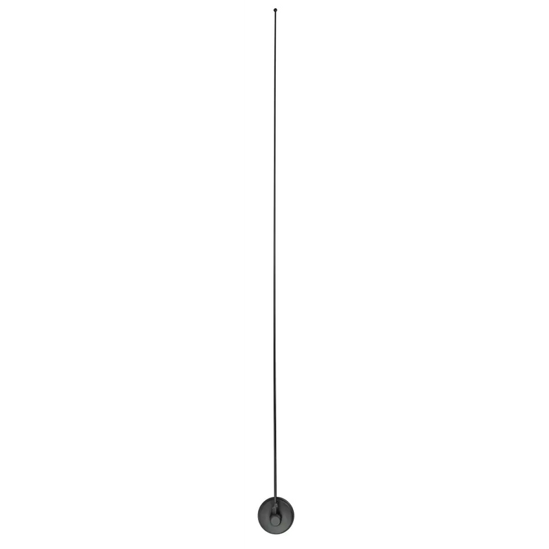 Black floor lamp on white background
