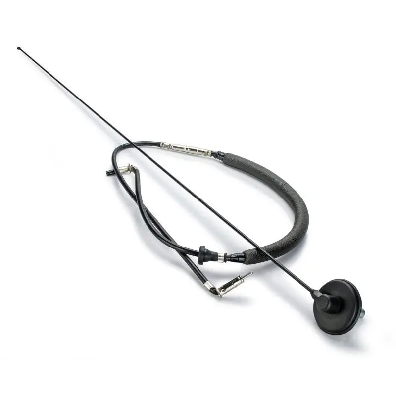 Black and white photo of a fishing rod displayed in DV8 Offroad 1997-06 Jeep TJ Replacement Antenna.