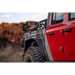 Red Jeep Gladiator JT / Tacoma Overland Bed Rack - Front End View